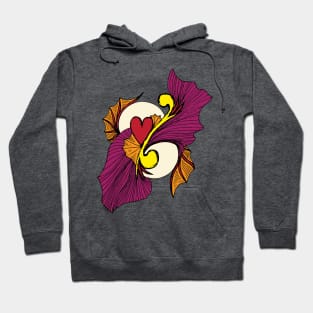 Abstract Dragon Heart, Warm Tones Hoodie